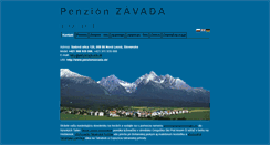 Desktop Screenshot of penzionzavada.sk