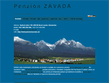 Tablet Screenshot of penzionzavada.sk